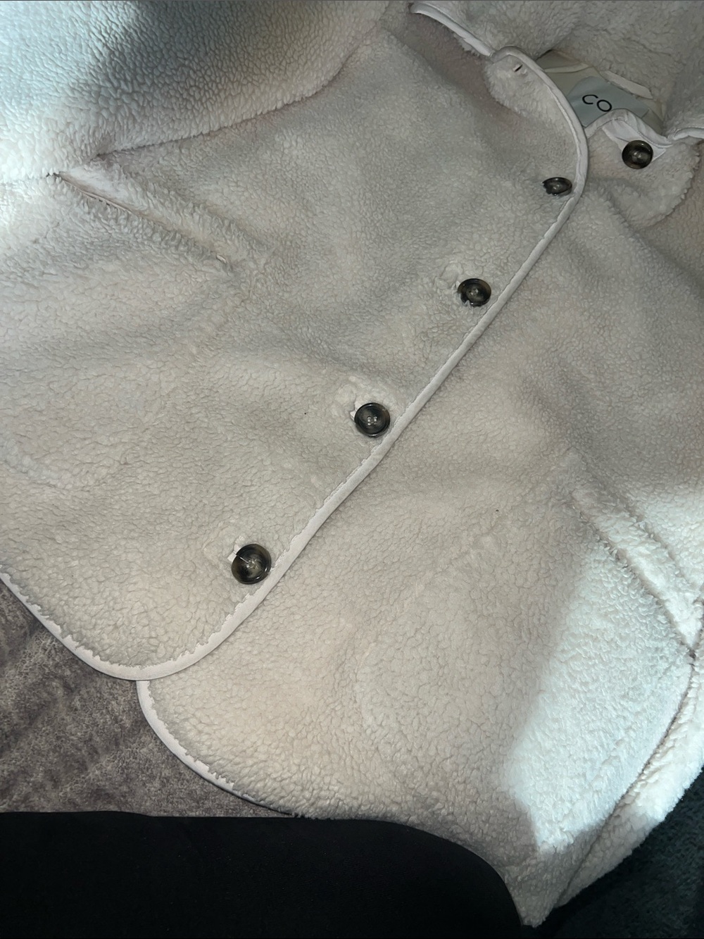 COS Collared Faux Shearling Jacket - Picture 6 of 11